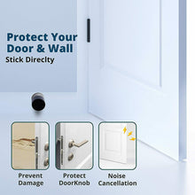 Load image into Gallery viewer, Stainless Steel Punch-free Door Stopper Silent Sticker Holders Self Adhesive Wall Protectors Floor Mounted Nail-free Door Stop