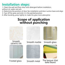 Load image into Gallery viewer, Stainless Steel Punch-free Door Stopper Silent Sticker Holders Self Adhesive Wall Protectors Floor Mounted Nail-free Door Stop