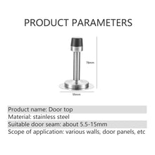 Load image into Gallery viewer, Stainless Steel Door Stops Wall Mounted Door Stopper Rubber Holder Catch Floor Fitting With Screws Bedroom Home Hardware