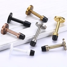 Load image into Gallery viewer, Stainless Steel Door Stops Wall Mounted Door Stopper Rubber Holder Catch Floor Fitting With Screws Bedroom Home Hardware