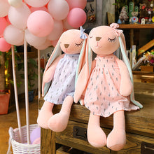 Load image into Gallery viewer, Cute Bunny Plush Toys Soft Stuffed Soft Dolls Baby Soothing Rabbit Doll With Sleeping Doll For Children Christmas New Year Birthday Gifts