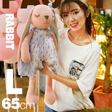 Load image into Gallery viewer, Cute Bunny Plush Toys Soft Stuffed Soft Dolls Baby Soothing Rabbit Doll With Sleeping Doll For Children Christmas New Year Birthday Gifts