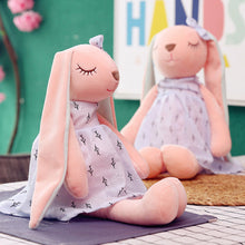 Load image into Gallery viewer, Cute Bunny Plush Toys Soft Stuffed Soft Dolls Baby Soothing Rabbit Doll With Sleeping Doll For Children Christmas New Year Birthday Gifts