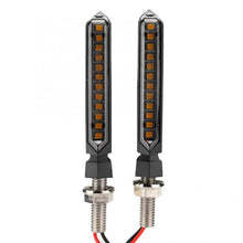 Load image into Gallery viewer, 2Pcs 12 LED Motorcycle Turn Signals Light Tail Flasher Flowing Water Blinker IP68 Motorcycle Flashing Lights