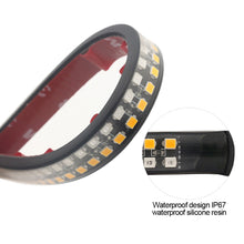 Load image into Gallery viewer, Motorcycle Light Bar Strip Tail Brake Stop Flowing Water Turn Signal Light 60/90/120 LED Integrated SMD Red Amber Color