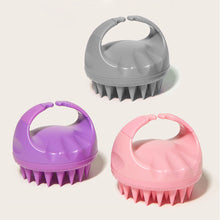 Load image into Gallery viewer, Portable Silicone Shampoo Brush Handheld Round Soft Scalp Massage Brush Multifunctional Bath Hair Shower Brush Comb Hair Care