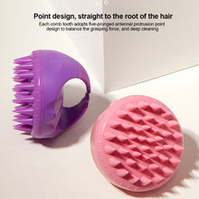 Load image into Gallery viewer, Portable Silicone Shampoo Brush Handheld Round Soft Scalp Massage Brush Multifunctional Bath Hair Shower Brush Comb Hair Care