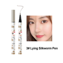 Load image into Gallery viewer, Brown Lying Silkworm Ultra-fine Liquid Eyeliner Pen Waterproof Beauty Smooth Fast-drying Novice Eyeliner Women Makeup Cosmetic