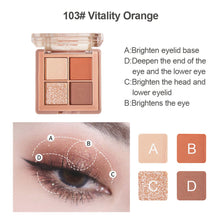 Load image into Gallery viewer, 4 Colors Matte Palette Eyeshadow Palette Matte Glitter Eyeshadow Palette Shiny Eye Shadow Eye Pigments Makeup Cosmetic