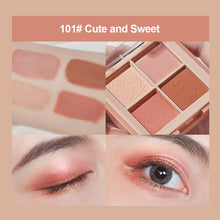 Load image into Gallery viewer, 4 Colors Matte Palette Eyeshadow Palette Matte Glitter Eyeshadow Palette Shiny Eye Shadow Eye Pigments Makeup Cosmetic