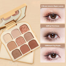 Load image into Gallery viewer, 9 Colors Eyeshadow Pearly Matte Earth Color Eyeshadow Palette Shiny Sequins Eye Shadow Eye Pigments Long Lasting Makeup