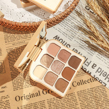 Load image into Gallery viewer, 9 Colors Eyeshadow Pearly Matte Earth Color Eyeshadow Palette Shiny Sequins Eye Shadow Eye Pigments Long Lasting Makeup