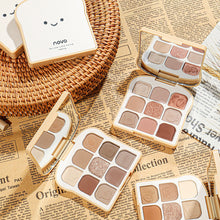 Load image into Gallery viewer, 9 Colors Eyeshadow Pearly Matte Earth Color Eyeshadow Palette Shiny Sequins Eye Shadow Eye Pigments Long Lasting Makeup