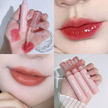 Load image into Gallery viewer, Cherry Pink Mirror Water Lip Gloss Lip Glaze Transparent Glass Lip Oil Waterproof Liquid Lipstick Nude Brown Clear Tint Makeup