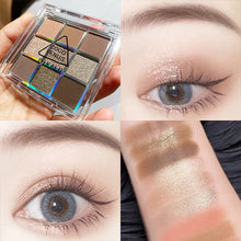 Load image into Gallery viewer, Transparent Nine-color Acrylic Eyeshadow Tray Pearly Eyeshadow Brighten Beauty Eyes Makeup Cosmetics