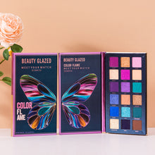Load image into Gallery viewer, 18 Color Butterfly Eyeshadow Palette Pearly Lustre Matte Eyeshadow Brighten Beauty Eyes Makeup Cosmetics