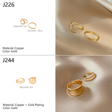 Load image into Gallery viewer, 2pcs/set Fashion Vintage Pearl Ring Simple Hollow Geometric Rings Women Jewelry Gift
