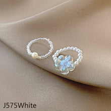 Load image into Gallery viewer, 2pcs/set Fashion Vintage Pearl Ring Simple Hollow Geometric Rings Women Jewelry Gift
