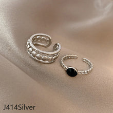 Load image into Gallery viewer, 2pcs/set Fashion Vintage Pearl Ring Simple Hollow Geometric Rings Women Jewelry Gift