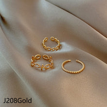 Load image into Gallery viewer, 3pcs/set Fashion Vintage Pearl Ring Simple Hollow Geometric Rings Women Jewelry Gift