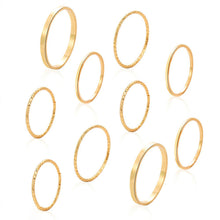 Load image into Gallery viewer, 10pcs/set Fashion Vintage Pearl Ring Simple Hollow Geometric Rings Women Jewelry Gift