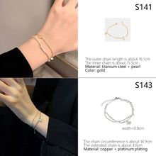 Load image into Gallery viewer, Korean Version Vintage Pearl Bracelet Titanium Steel Geometric Bracelet Elegant Jewelry Gift For Women