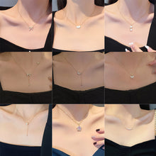 Load image into Gallery viewer, Korean Version Ins Titanium Steel Necklace Pearl Pendant Collarbone Chain Jewelry Accessories Gift