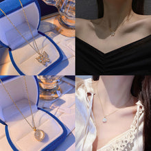 Load image into Gallery viewer, Korean Version Ins Titanium Steel Necklace Pearl Pendant Collarbone Chain Jewelry Accessories Gift
