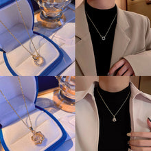 Load image into Gallery viewer, Korean Version Ins Titanium Steel Necklace Pearl Pendant Collarbone Chain Jewelry Accessories Gift