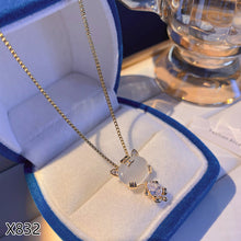 Load image into Gallery viewer, Korean Version Ins Titanium Steel Necklace Pearl Pendant Collarbone Chain Jewelry Accessories Gift