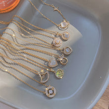 Load image into Gallery viewer, Fasion Women Vintage Titanium Steel Necklace Pearl Pendant Clavicle Chain Jewelry Accessories Gift