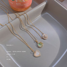 Load image into Gallery viewer, Fasion Women Vintage Titanium Steel Necklace Pearl Pendant Clavicle Chain Jewelry Accessories Gift