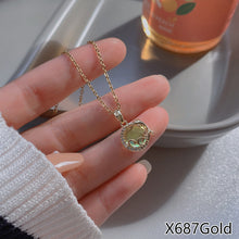 Load image into Gallery viewer, Fasion Women Vintage Titanium Steel Necklace Pearl Pendant Clavicle Chain Jewelry Accessories Gift