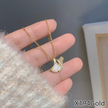 Load image into Gallery viewer, Fasion Women Vintage Titanium Steel Necklace Pearl Pendant Clavicle Chain Jewelry Accessories Gift