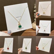 Load image into Gallery viewer, Fasion Women Vintage Titanium Steel Necklace Pearl Pendant Clavicle Chain Jewelry Accessories Gift