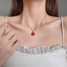 Load image into Gallery viewer, Fasion Women Vintage Titanium Steel Necklace Pearl Pendant Clavicle Chain Jewelry Accessories Gift