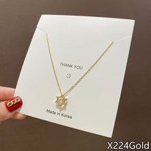 Load image into Gallery viewer, Fasion Women Vintage Titanium Steel Necklace Pearl Pendant Clavicle Chain Jewelry Accessories Gift
