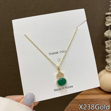 Load image into Gallery viewer, Fasion Women Vintage Titanium Steel Necklace Pearl Pendant Clavicle Chain Jewelry Accessories Gift