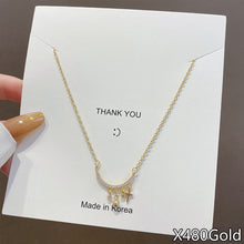 Load image into Gallery viewer, Fasion Women Vintage Titanium Steel Necklace Pearl Pendant Clavicle Chain Jewelry Accessories Gift