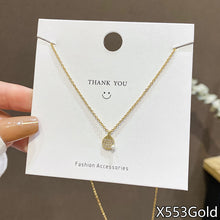 Load image into Gallery viewer, Fasion Women Vintage Titanium Steel Necklace Pearl Pendant Clavicle Chain Jewelry Accessories Gift
