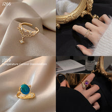 Load image into Gallery viewer, Fashion Diamond Ring Opening Adjust Simple Hollow Geometric Rings Women Jewelry Gift