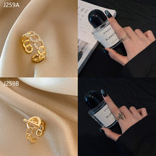 Load image into Gallery viewer, Fashion Diamond Ring Opening Adjust Simple Hollow Geometric Rings Women Jewelry Gift
