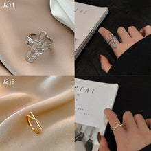 Load image into Gallery viewer, Fashion Diamond Ring Opening Adjust Simple Hollow Geometric Rings Women Jewelry Gift