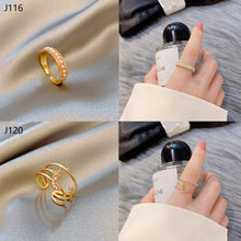 Load image into Gallery viewer, Fashion Diamond Ring Opening Adjust Simple Hollow Geometric Rings Women Jewelry Gift