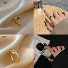 Load image into Gallery viewer, Fashion Diamond Ring Opening Adjust Simple Hollow Geometric Rings Women Jewelry Gift