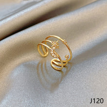 Load image into Gallery viewer, Fashion Diamond Ring Opening Adjust Simple Hollow Geometric Rings Women Jewelry Gift