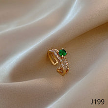 Load image into Gallery viewer, Fashion Diamond Ring Opening Adjust Simple Hollow Geometric Rings Women Jewelry Gift