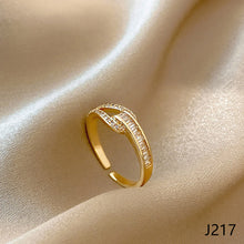 Load image into Gallery viewer, Fashion Diamond Ring Opening Adjust Simple Hollow Geometric Rings Women Jewelry Gift