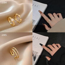Load image into Gallery viewer, Fashion Diamond Ring Opening Adjust Simple Hollow Geometric Rings Women Jewelry Gift