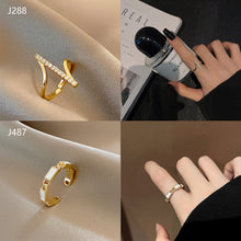 Load image into Gallery viewer, Fashion Diamond Ring Opening Adjust Simple Hollow Geometric Rings Women Jewelry Gift